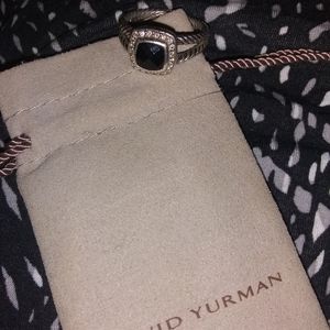 COPY - David Yurman onyx and diamond ring have original paperwork from jeweler.